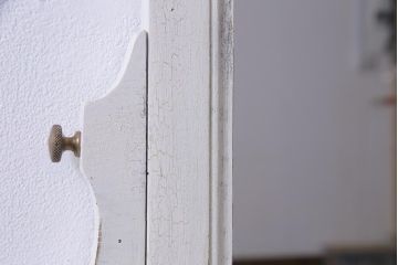 ペイント家具　フランスアンティーク　可憐な雰囲気を漂わせるドレッサー(ミラー、鏡)