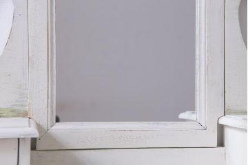 ペイント家具　フランスアンティーク　可憐な雰囲気を漂わせるドレッサー(ミラー、鏡)