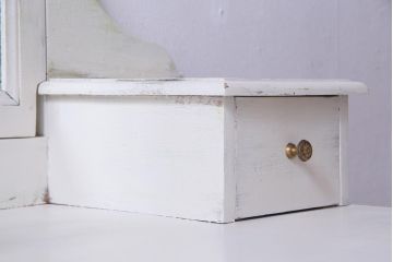 ペイント家具　フランスアンティーク　可憐な雰囲気を漂わせるドレッサー(ミラー、鏡)
