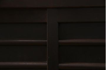 アンティーク家具　和製アンティーク　明治期　四尺　結霜ガラス入り　趣きあふれる重ね水屋箪笥(食器棚、収納棚)