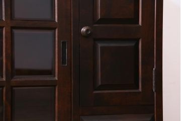 中古　北海道民芸家具　HM135　凛とした雰囲気漂うサイドボード(リビングボード、キャビネット、収納棚)