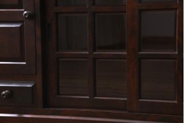 中古　北海道民芸家具　HM135　凛とした雰囲気漂うサイドボード(リビングボード、キャビネット、収納棚)