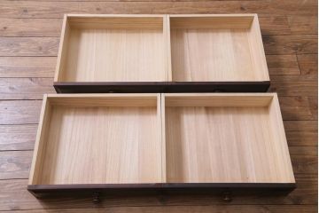 中古　北海道民芸家具　HM800　上質な作りが魅力のライティングビューロー(机、引き出し)(定価約27万円)