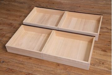 中古　北海道民芸家具　HM800　上質な作りが魅力のライティングビューロー(机、引き出し)(定価約27万円)