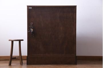 中古　北海道民芸家具　HM800　上質な作りが魅力のライティングビューロー(机、引き出し)(定価約27万円)