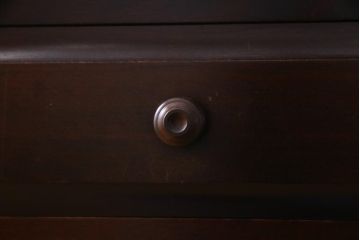 当店リメイク家具　北海道民芸家具　天板樺無垢材　シックで使いやすいサイドボード(食器棚、収納棚)