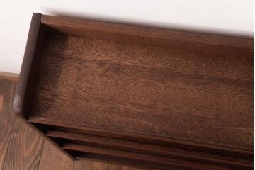 アンティーク家具　昭和中期　ラワン材　シンプルで使い勝手の良い本棚(オープンラック)