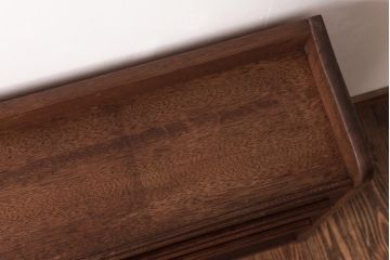 アンティーク家具　昭和中期　ラワン材　シンプルで使い勝手の良い本棚(オープンラック)