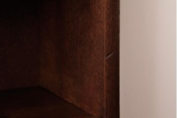 アンティーク家具　昭和中期　ラワン材　シンプルで使い勝手の良い本棚(オープンラック)