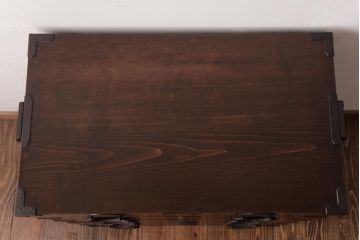 アンティーク家具　明治大正期　ヒノキ材・桐材　しっとりとした木肌が上品な雰囲気漂う時代箪笥(引き出し、チェスト、桐箪笥、桐たんす)