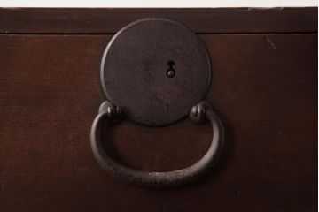 アンティーク家具　明治大正期　ヒノキ材・桐材　しっとりとした木肌が上品な雰囲気漂う時代箪笥(引き出し、チェスト、桐箪笥、桐たんす)