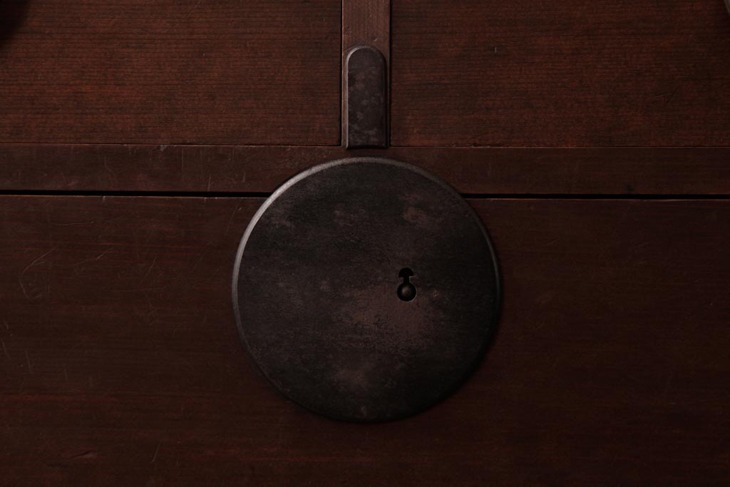 アンティーク家具　明治大正期　ヒノキ材・桐材　しっとりとした木肌が上品な雰囲気漂う時代箪笥(引き出し、チェスト、桐箪笥、桐たんす)