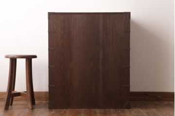 アンティーク家具　明治大正期　ヒノキ材・桐材　しっとりとした木肌が上品な雰囲気漂う時代箪笥(引き出し、チェスト、桐箪笥、桐たんす)