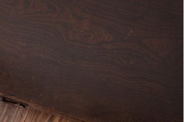 アンティーク家具　明治大正期　総ケヤキ材　重厚な質感と味のある杢目が魅力の文机(ローテーブル)