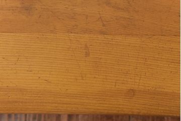 レトロ家具　昭和レトロ　木の温もり溢れる栓材製の片袖机(文机、ローテーブル)