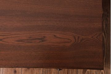 アンティーク家具　和製アンティーク　栓材　透かしや木目が目を引く文机(ローテーブル)
