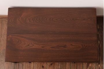 アンティーク家具　和製アンティーク　栓材　透かしや木目が目を引く文机(ローテーブル)