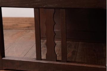 アンティーク家具　和製アンティーク　タモ・栗材　木目がアクセントになっている片袖机(文机、ローテーブル)