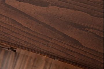 アンティーク家具　和製アンティーク　タモ・栗材　木目がアクセントになっている片袖机(文机、ローテーブル)