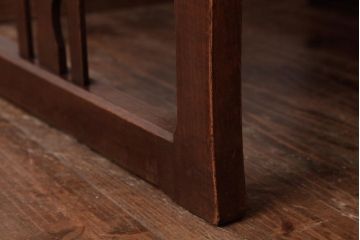 アンティーク家具　和製アンティーク　タモ・栗材　木目がアクセントになっている片袖机(文机、ローテーブル)