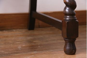 アンティーク家具　イギリスアンティーク　ジャコビアン様式　彫刻が目を引くダイニングチェア(ハイバックチェア、椅子)(2)