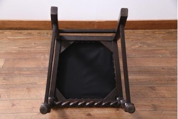 アンティーク家具　イギリスアンティーク　ジャコビアン様式　彫刻が目を引くダイニングチェア(ハイバックチェア、椅子)(2)