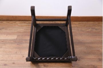アンティーク家具　イギリスアンティーク　ジャコビアン様式　彫刻が目を引くダイニングチェア(ハイバックチェア、椅子)(3)