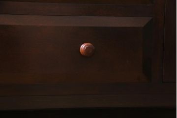 松本民芸家具　リメイク　落ち着いた雰囲気が上品な脚付きローチェスト(引き出し、リビングボード)(1)