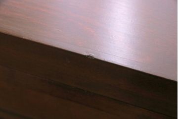 松本民芸家具　リメイク　落ち着いた雰囲気が上品な脚付きローチェスト(引き出し、リビングボード)(1)