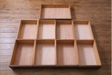 レトロ家具　昭和レトロ　ナラ材　たっぷり幅が嬉しいシンプルな両袖デスク(机、在宅ワーク、在宅用ワークデスク)