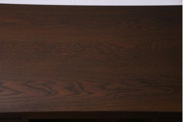 レトロ家具　昭和レトロ　ナラ材　たっぷり幅が嬉しいシンプルな両袖デスク(机、在宅ワーク、在宅用ワークデスク)