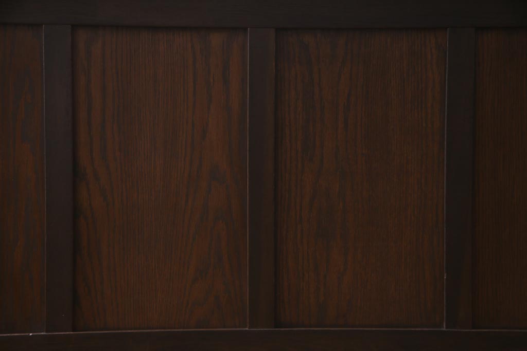 レトロ家具　昭和レトロ　ナラ材　たっぷり幅が嬉しいシンプルな両袖デスク(机、在宅ワーク、在宅用ワークデスク)