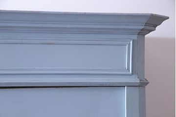 アンティーク家具　フランスアンティーク　引き出し付き　グリアージュ扉がおしゃれなペイントワードローブ(収納棚)