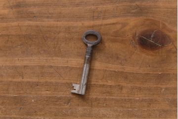 ペイント家具　イギリスアンティーク　淡い色合いがシックなビューローブックケース(ライティングビューロー、本箱、ワークデスク、在宅ワーク、在宅用)