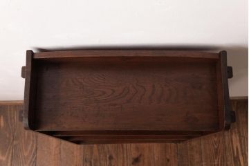 レトロ家具　昭和初期　栓材　楔(くさび)留め　レトロな雰囲気漂う本棚(飾り棚、陳列棚)