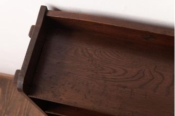 レトロ家具　昭和初期　栓材　楔(くさび)留め　レトロな雰囲気漂う本棚(飾り棚、陳列棚)