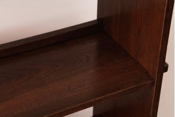 レトロ家具　昭和初期　栓材　楔(くさび)留め　レトロな雰囲気漂う本棚(飾り棚、陳列棚)