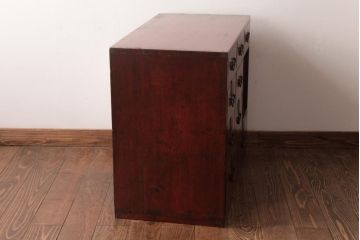 アンティーク家具　古民具　明治期　檜材　漆塗り　趣きと味わいが魅力的な時代箪笥(引き出し)