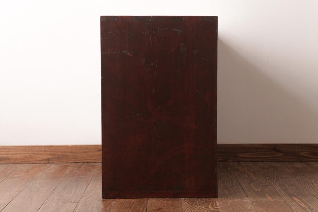 アンティーク家具　古民具　明治期　檜材　漆塗り　趣きと味わいが魅力的な時代箪笥(引き出し)