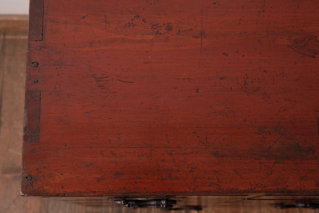 アンティーク家具　古民具　明治期　檜材　漆塗り　趣きと味わいが魅力的な時代箪笥(引き出し)