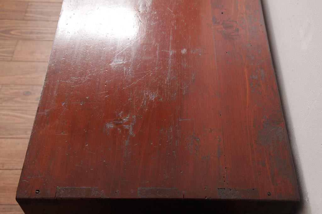 アンティーク家具　古民具　明治期　檜材　漆塗り　趣きと味わいが魅力的な時代箪笥(引き出し)