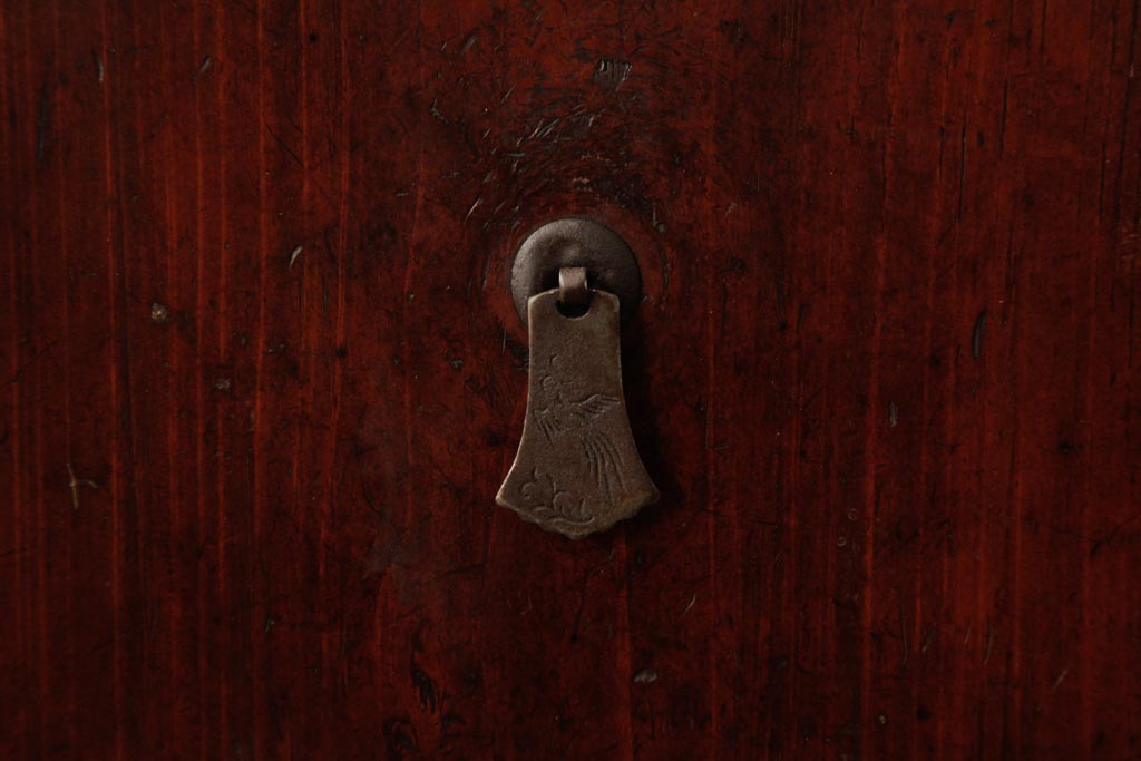 アンティーク家具　古民具　明治期　檜材　漆塗り　趣きと味わいが魅力的な時代箪笥(引き出し)