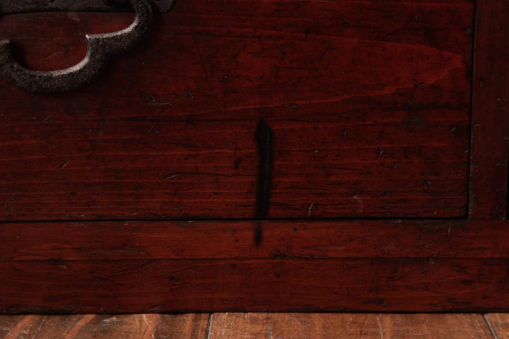 アンティーク家具　古民具　明治期　檜材　漆塗り　趣きと味わいが魅力的な時代箪笥(引き出し)