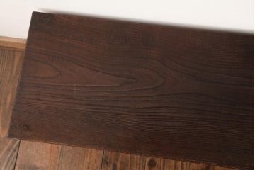 ヴィンテージ家具　ビンテージ　栗材　浮造り仕上げが味のある収納棚(戸棚、袋棚)