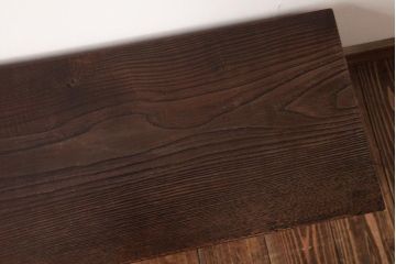 ヴィンテージ家具　ビンテージ　栗材　浮造り仕上げが味のある収納棚(戸棚、袋棚)