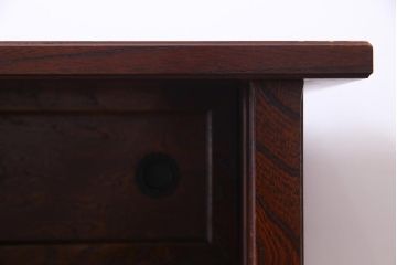 中古　駿河民芸　本漆塗り　ケヤキ材　高級な和の雰囲気漂う飾り棚(茶棚)(1)