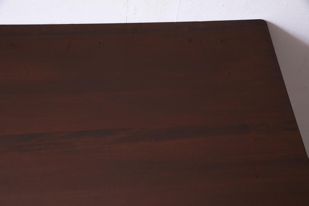 レトロ家具　昭和レトロ　ツートーンカラーが粋なワークデスク(平机、在宅ワーク、在宅用)