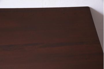 レトロ家具　昭和レトロ　ツートーンカラーが粋なワークデスク(平机、在宅ワーク、在宅用)