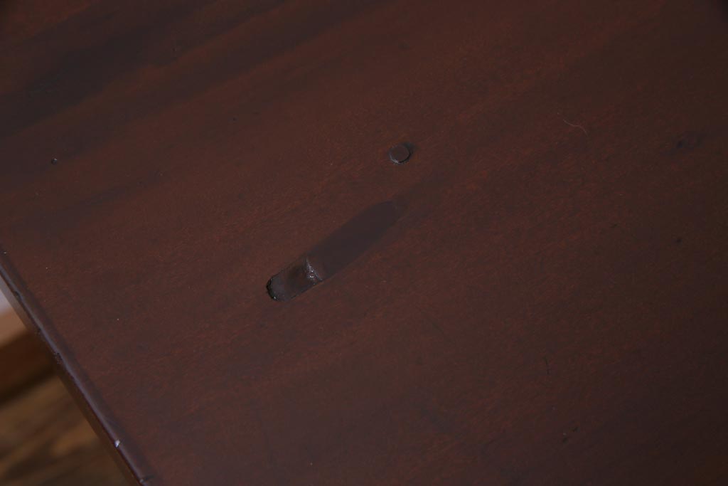 レトロ家具　昭和レトロ　ツートーンカラーが粋なワークデスク(平机、在宅ワーク、在宅用)