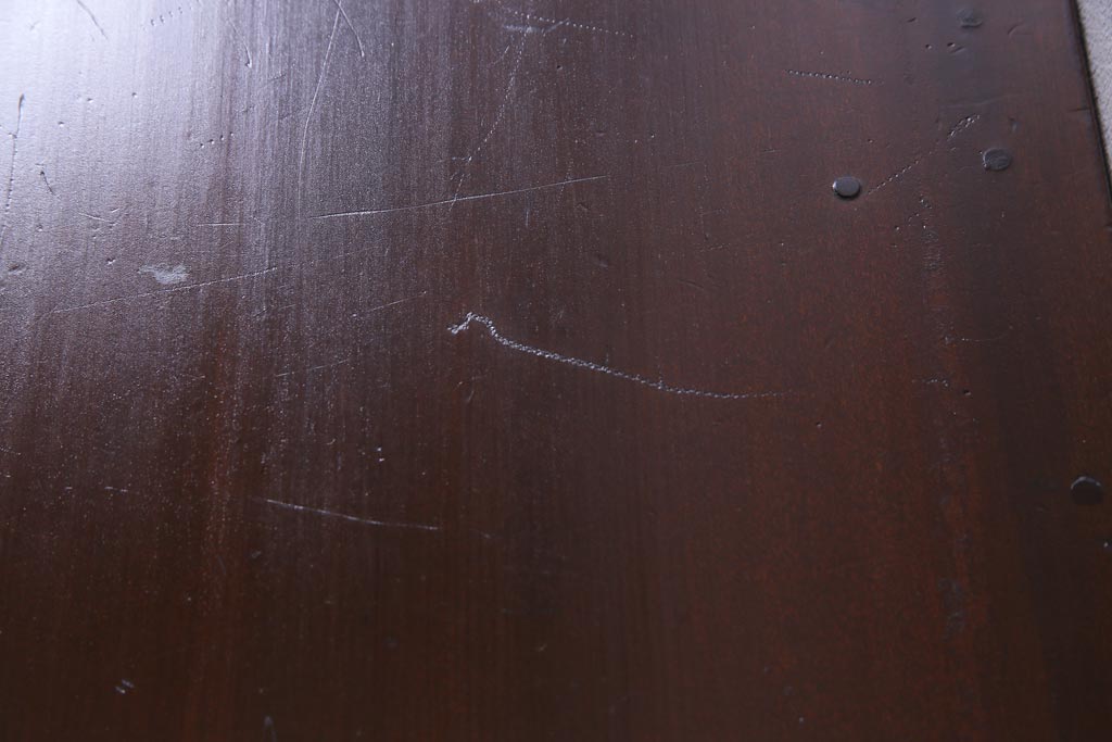 レトロ家具　昭和レトロ　ツートーンカラーが粋なワークデスク(平机、在宅ワーク、在宅用)